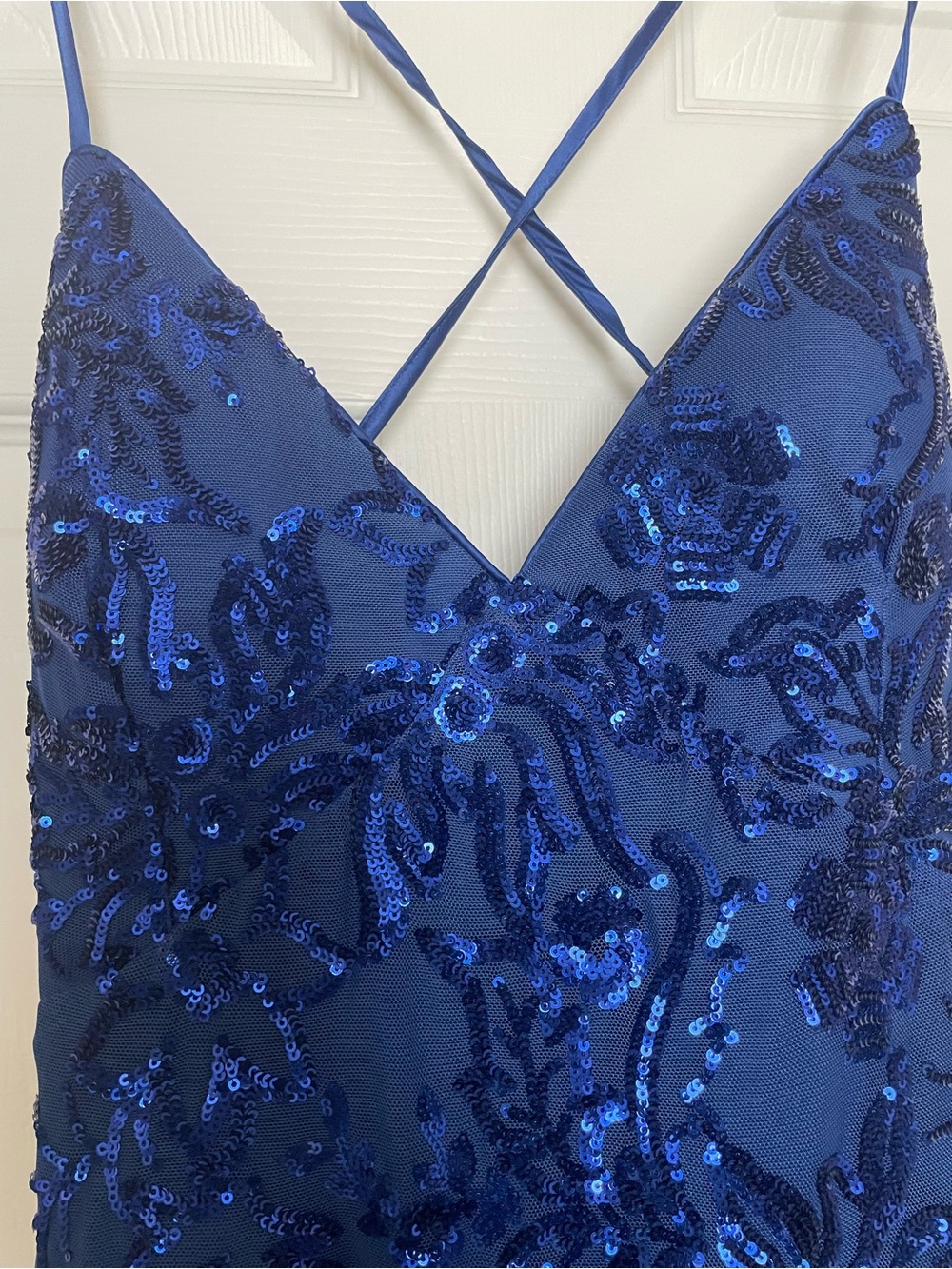Lulu's Royal Blue Sequin Evening Dress - Picture 2 of 5